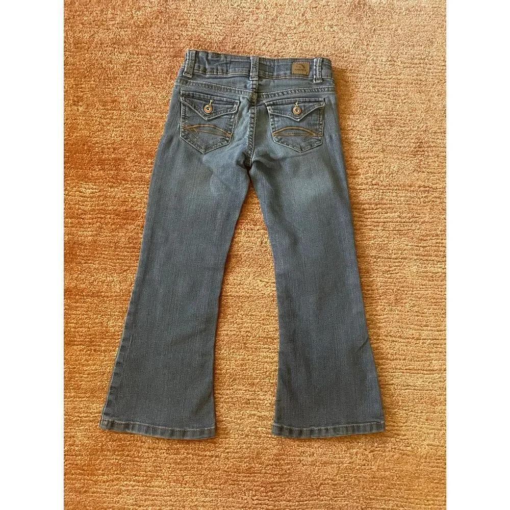 Jordache Flare flair girls stretch blue jeans size 6